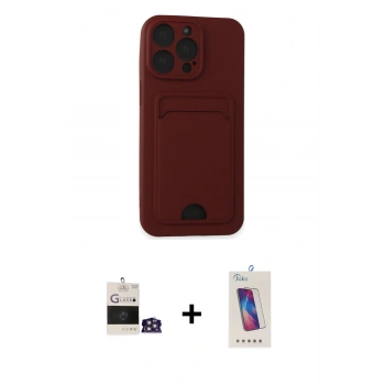 MARSİLYAN™- iPhone 14 Pro Max Kılıf Vadi Çizgi Prime - Siyah Joko 5D Cam + Bilvis Titan Kamera Lens - GS