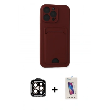 MARSİLYAN™- iPhone 14 Pro Max Kılıf Vadi Çizgi Prime - Siyah Joko 5D Cam + PVD Metal Kamera Lens - TU