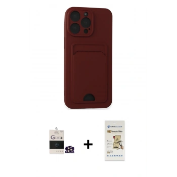 MARSİLYAN™- iPhone 14 Pro Max Kılıf Vadi Çizgi Prime - Siyah Mat Seramik Nano Ekran Koruyucu + Bilvis Titan Kamera Lens - GD