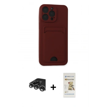MARSİLYAN™- iPhone 14 Pro Max Kılıf Vadi Çizgi Prime - Siyah Mat Seramik Nano Ekran Koruyucu + Raze Metal Kamera Lens - GS