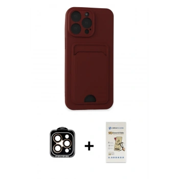 MARSİLYAN™- iPhone 14 Pro Max Kılıf Vadi Çizgi Prime - Siyah Mat Seramik Nano Ekran Koruyucu + PVD Metal Kamera Lens - TU