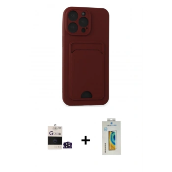 MARSİLYAN™- iPhone 14 Pro Max Kılıf Vadi Çizgi Prime - Siyah Polymer Nano Ekran Koruyucu + Bilvis Titan Kamera Lens - DNMR