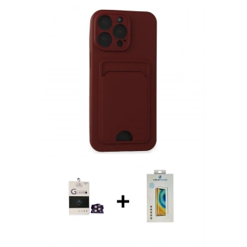 MARSİLYAN™- iPhone 14 Pro Max Kılıf Vadi Çizgi Prime - Siyah Polymer Nano Ekran Koruyucu + Bilvis Titan Kamera Lens - GD