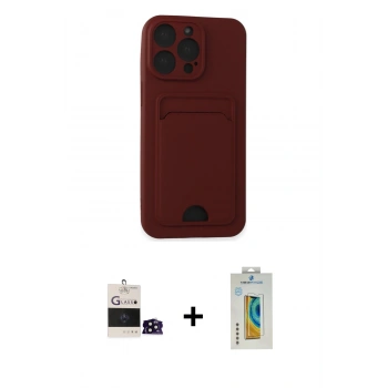 MARSİLYAN™- iPhone 14 Pro Max Kılıf Vadi Çizgi Prime - Siyah Polymer Nano Ekran Koruyucu + Bilvis Titan Kamera Lens - SH