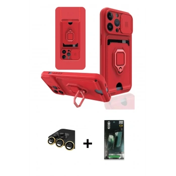 MARSİLYAN™- iPhone 14 Pro Max Kılıf Vadi Form Prime - Şeffaf 360 Full Body Arka Koruyucu + Raze Metal Kamera Lens - GD