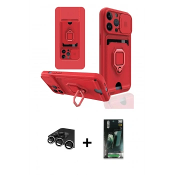 MARSİLYAN™- iPhone 14 Pro Max Kılıf Vadi Form Prime - Şeffaf 360 Full Body Arka Koruyucu + Raze Metal Kamera Lens - GS
