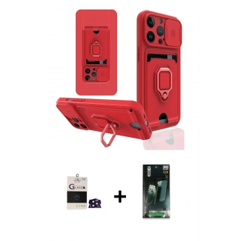 MARSİLYAN™- iPhone 14 Pro Max Kılıf Vadi Form Prime - Siyah 360 Mat Full Body Arka Koruyucu + Bilvis Titan Kamera Lens - DNMR