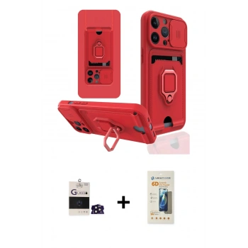 MARSİLYAN™- iPhone 14 Pro Max Kılıf Vadi Form Prime - Siyah 6D Mat Seramik Hayalet Nano Ekran Koruyucu + Bilvis Titan Kamera Lens - DNMR