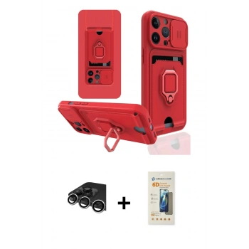 MARSİLYAN™- iPhone 14 Pro Max Kılıf Vadi Form Prime - Siyah 6D Mat Seramik Hayalet Nano Ekran Koruyucu + Raze Metal Kamera Lens - GS