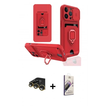 MARSİLYAN™- iPhone 14 Pro Max Kılıf Vadi Form Prime - Siyah Bilvis 3D Mat Cam Ekran Koruyucu + Raze Metal Kamera Lens - GD
