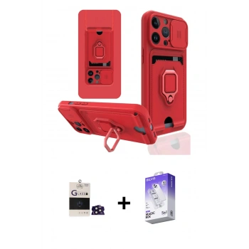 MARSİLYAN™- iPhone 14 Pro Max Kılıf Vadi Form Prime - Siyah Bilvis 5in1 3D Magic Cam Ekran Koruyucu + Bilvis Titan Kamera Lens - DNMR