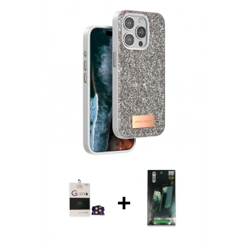 MARSİLYAN™- iPhone 14 Pro Max Kılıf Vadi Klasik Serisi - Siyah 360 Mat Full Body Arka Koruyucu + Bilvis Titan Kamera Lens - GD