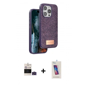 MARSİLYAN™- iPhone 14 Pro Max Kılıf Vadi Klasik Serisi - Siyah Joko 5D Cam + Bilvis Titan Kamera Lens - DNMR