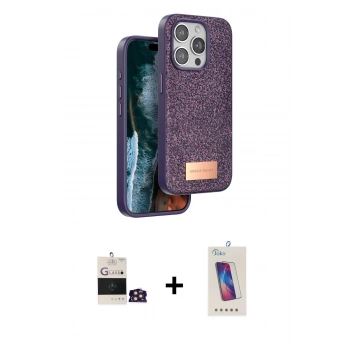 MARSİLYAN™- iPhone 14 Pro Max Kılıf Vadi Klasik Serisi - Siyah Joko 5D Cam + Bilvis Titan Kamera Lens - GD