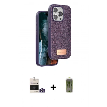 MARSİLYAN™- iPhone 14 Pro Max Kılıf Vadi Klasik Serisi - Siyah Joko Magic 5D Hayalet Cam + Bilvis Titan Kamera Lens - GS