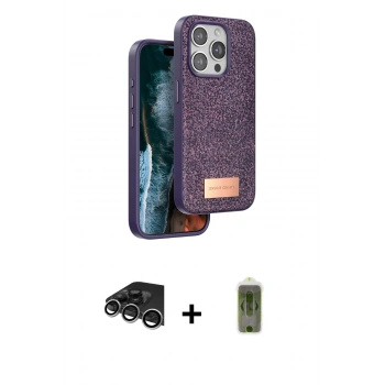 MARSİLYAN™- iPhone 14 Pro Max Kılıf Vadi Klasik Serisi - Siyah Joko Magic 5D Hayalet Cam + Raze Metal Kamera Lens - GS