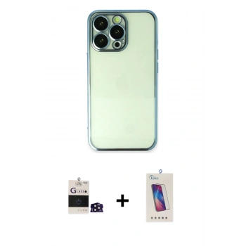 MARSİLYAN™- iPhone 14 Pro Max Kılıf Vadi Minimal - Siyah Joko 5D Cam + Bilvis Titan Kamera Lens - DNMR