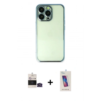 MARSİLYAN™- iPhone 14 Pro Max Kılıf Vadi Minimal - Siyah Joko 5D Cam + Bilvis Titan Kamera Lens - SH