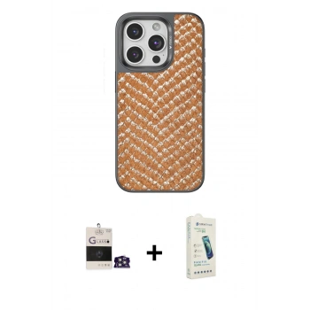 MARSİLYAN™- iPhone 14 Pro Max Kılıf Vadi Özel Seri - Şeffaf Pasifik Cam Ekran Koruyucu + Bilvis Titan Kamera Lens - GS