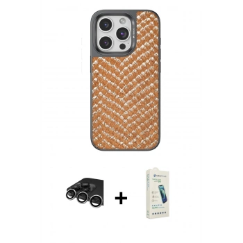 MARSİLYAN™- iPhone 14 Pro Max Kılıf Vadi Özel Seri - Şeffaf Pasifik Cam Ekran Koruyucu + Raze Metal Kamera Lens - GS