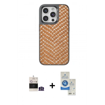 MARSİLYAN™- iPhone 14 Pro Max Kılıf Vadi Özel Seri - Şeffaf Royal Nano Ekran Koruyucu + Bilvis Titan Kamera Lens - GS
