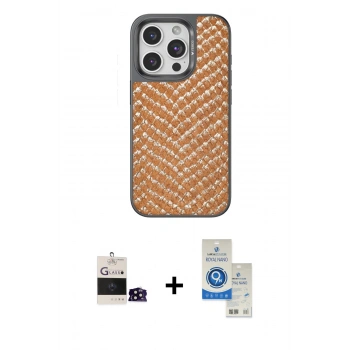 MARSİLYAN™- iPhone 14 Pro Max Kılıf Vadi Özel Seri - Şeffaf Royal Nano Ekran Koruyucu + Bilvis Titan Kamera Lens - SH
