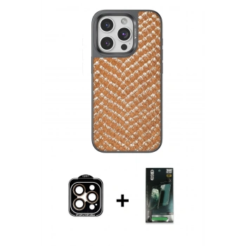 MARSİLYAN™- iPhone 14 Pro Max Kılıf Vadi Özel Seri - Siyah 360 Mat Full Body Arka Koruyucu + PVD Metal Kamera Lens - TU