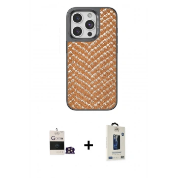MARSİLYAN™- iPhone 14 Pro Max Kılıf Vadi Özel Seri - Siyah Bilvis Hayalet Cam Ekran Koruyucu + Bilvis Titan Kamera Lens - GD