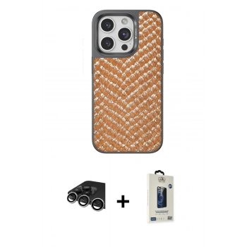 MARSİLYAN™- iPhone 14 Pro Max Kılıf Vadi Özel Seri - Siyah Bilvis Hayalet Cam Ekran Koruyucu + Raze Metal Kamera Lens - GS