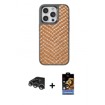MARSİLYAN™- iPhone 14 Pro Max Kılıf Vadi Özel Seri - Siyah Buffer Hayalet Cam Ekran Koruyucu + Raze Metal Kamera Lens - GS