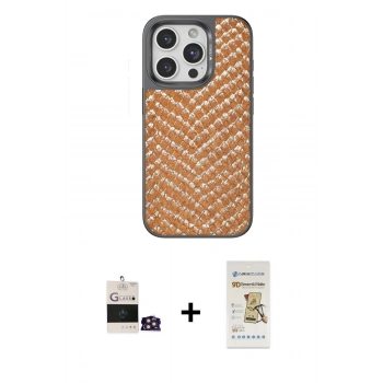 MARSİLYAN™- iPhone 14 Pro Max Kılıf Vadi Özel Seri - Siyah Mat Seramik Nano Ekran Koruyucu + Bilvis Titan Kamera Lens - GD