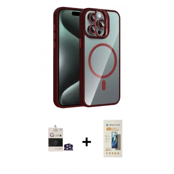 MARSİLYAN™- iPhone 14 Pro Max Kılıf Yadigar Asil Koleksiyonu - Siyah 6D Mat Seramik Hayalet Nano Ekran Koruyucu + Bilvis Titan Kamera Lens - GS