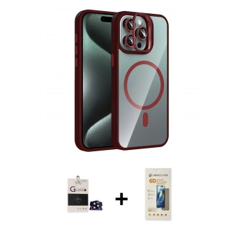 MARSİLYAN™- iPhone 14 Pro Max Kılıf Yadigar Asil Koleksiyonu - Siyah 6D Mat Seramik Hayalet Nano Ekran Koruyucu + Bilvis Titan Kamera Lens - SH