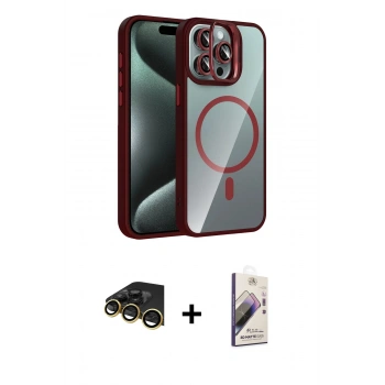 MARSİLYAN™- iPhone 14 Pro Max Kılıf Yadigar Asil Koleksiyonu - Siyah Bilvis 3D Mat Cam Ekran Koruyucu + Raze Metal Kamera Lens - GD