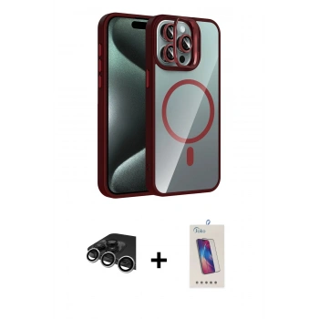 MARSİLYAN™- iPhone 14 Pro Max Kılıf Yadigar Asil Koleksiyonu - Siyah Joko 5D Cam + Raze Metal Kamera Lens - GS