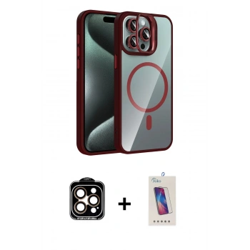 MARSİLYAN™- iPhone 14 Pro Max Kılıf Yadigar Asil Koleksiyonu - Siyah Joko 5D Cam + PVD Metal Kamera Lens - TU