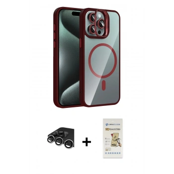 MARSİLYAN™- iPhone 14 Pro Max Kılıf Yadigar Asil Koleksiyonu - Siyah Mat Seramik Nano Ekran Koruyucu + Raze Metal Kamera Lens - GS
