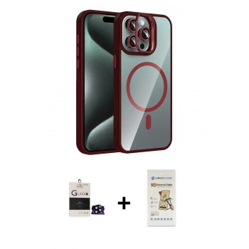MARSİLYAN™- iPhone 14 Pro Max Kılıf Yadigar Asil Koleksiyonu - Siyah Mat Seramik Nano Ekran Koruyucu + Bilvis Titan Kamera Lens - SH