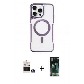 MARSİLYAN™- iPhone 14 Pro Max Kılıf Yadigar Klasik Özel Seri - Siyah 360 Mat Full Body Arka Koruyucu + Bilvis Titan Kamera Lens - GS