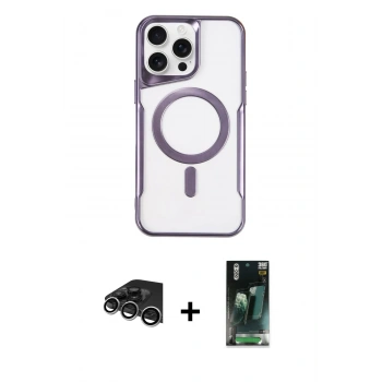 MARSİLYAN™- iPhone 14 Pro Max Kılıf Yadigar Klasik Özel Seri - Siyah 360 Mat Full Body Arka Koruyucu + Raze Metal Kamera Lens - GS