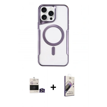 MARSİLYAN™- iPhone 14 Pro Max Kılıf Yadigar Klasik Özel Seri - Siyah Bilvis 3D Mat Cam Ekran Koruyucu + Bilvis Titan Kamera Lens - GS