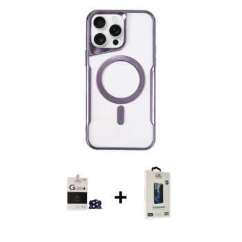 MARSİLYAN™- iPhone 14 Pro Max Kılıf Yadigar Klasik Özel Seri - Siyah Bilvis Hayalet Cam Ekran Koruyucu + Bilvis Titan Kamera Lens - DNMR