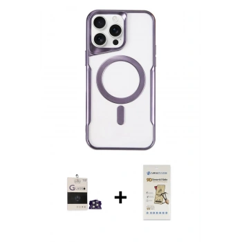 MARSİLYAN™- iPhone 14 Pro Max Kılıf Yadigar Klasik Özel Seri - Siyah Mat Seramik Nano Ekran Koruyucu + Bilvis Titan Kamera Lens - GS