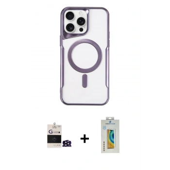MARSİLYAN™- iPhone 14 Pro Max Kılıf Yadigar Klasik Özel Seri - Siyah Polymer Nano Ekran Koruyucu + Bilvis Titan Kamera Lens - DNMR