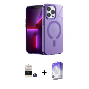 MARSİLYAN™- iPhone 14 Pro Max Kılıf Yankı Çizgi - Siyah Bilvis 5in1 3D Magic Cam Ekran Koruyucu + Bilvis Titan Kamera Lens - DNMR