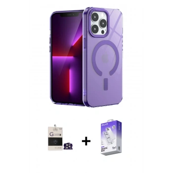 MARSİLYAN™- iPhone 14 Pro Max Kılıf Yankı Çizgi - Siyah Bilvis 5in1 3D Magic Cam Ekran Koruyucu + Bilvis Titan Kamera Lens - GS