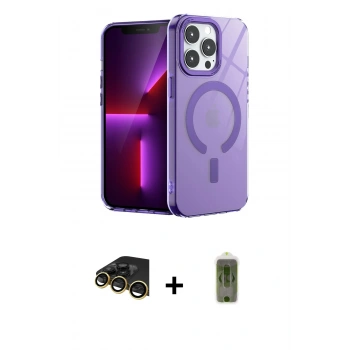 MARSİLYAN™- iPhone 14 Pro Max Kılıf Yankı Çizgi - Siyah Joko Magic 5D Hayalet Cam + Raze Metal Kamera Lens - GD