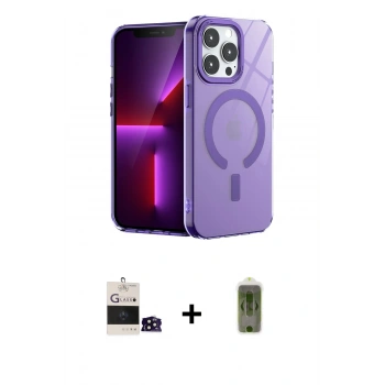 MARSİLYAN™- iPhone 14 Pro Max Kılıf Yankı Çizgi - Siyah Joko Magic 5D Hayalet Cam + Bilvis Titan Kamera Lens - SH