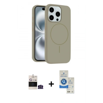 MARSİLYAN™- iPhone 14 Pro Max Kılıf Yankı Form Serisi - Şeffaf Royal Nano Ekran Koruyucu + Bilvis Titan Kamera Lens - DNMR