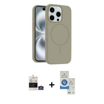 MARSİLYAN™- iPhone 14 Pro Max Kılıf Yankı Form Serisi - Şeffaf Royal Nano Ekran Koruyucu + Bilvis Titan Kamera Lens - GS